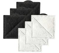 AFJWUZ Square Cat Fountain Filter Replacement for Petsafe Viva, Ion-X, Outlast Pumpless & Premier Pet Water Fountain, Replacement Charcoal Filter for Cat Water Fountain Stainless Steel (6 Pack)