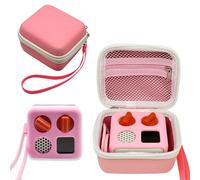 AFJWUZ Travel Storage Case and Silicone Shell Cover for Yoto Mini Kids Audio & Music Player. Holder Bag for Children’s Speaker Plays Audiobook Cards and Accessories for Boys and Girls (Pink)