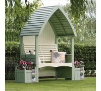 AFK Wooden Garden Arbour 'cottage' In Sage And Cream