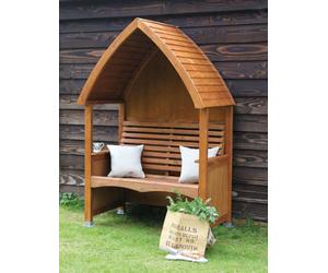 AFK Wooden Garden Arbour 'cottage Stained' In Beech Stain