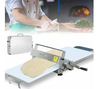 AFLEPCBRQ Manual Dough Sheeter Machine, Foldable Dough Roller Sheeter, Automatic Commercial Pizza Press Stainless Steel for Bread Marzipan and Puff Pastry