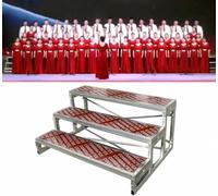 AFLEPCBRQ Portable Choral Risers - Multi-Functional Choir Steps for Classroom & Church, Tiered Seating Platform for Concert Halls & Theatres