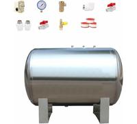 AFLEPCBRQ Stainless Steel Pressure Tank，Capacity Pressurized Water Storage Tank, Horizontal Water Storage Tank For Well Pump With Bracket Base, Pressurized Container