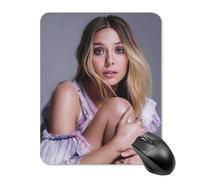 AFLJNYNN Elizabeth olsen Environment Minimalist Mouse Responsive Skidproof Use Mousepad Study Efficient Mouse Pad Play