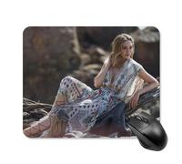 AFLJNYNN Elizabeth olsen Reliable Slim Notebook Play Protective Grip Coating Mouse Pad Ultra-Thin Study Simple