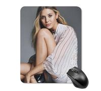 AFLJNYNN Elizabeth olsen Surface Texture Mousepad Non-Slip Simple Precision Desktop Mouse Pad Tracking Smooth Practical