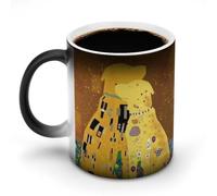 AFLJNYNN Gustav klimts The kiss Ceramic Surprise Mug with Hidden Image for Daily Use