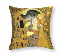 AFLJNYNN Gustav klimts the kiss Throw Pillow Covers Reversible Bold Sophisticated Smooth for Entryway