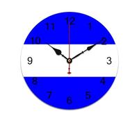 AFLJNYNN Honduras flagge Silent sweep PVC clock with lightweight construction and minimalist frameless style, great for home, office, or classroom decoration.