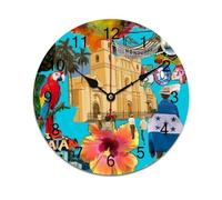 AFLJNYNN Honduras flagge This PVC wall clock combines silent sweep technology with minimalist design, creating a lightweight and modern décor for any room.