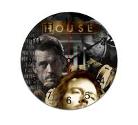 AFLJNYNN Hugh laurie Silent sweeping PVC clock with a sleek minimalist design, frameless construction, and eco-conscious materials perfect for any interior.