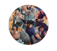 AFLJNYNN Jackie chan Modern minimalist PVC wall clock with quiet operation, frameless style, and lightweight design perfect for multiple interior decoration uses.