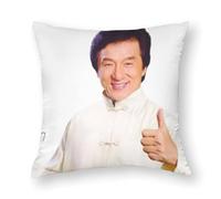 AFLJNYNN Jackie chan Throw Pillow Covers Soft Creative Vintage Tufted Stitch Gradient for Guestroom