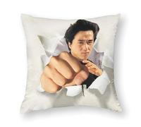 AFLJNYNN Jackie chan Throw Pillow Covers Tufted Vintage Creative Chic for Patio