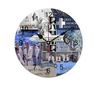 AFLJNYNN Jackson avery Frameless PVC clock with quiet sweeping seconds and clean minimalist aesthetics, suitable for home, office, or classroom decoration.