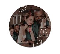 AFLJNYNN Jackson avery Silent sweep PVC clock made from durable PVC with clean minimalist style and frameless design, great for bedrooms or office walls.