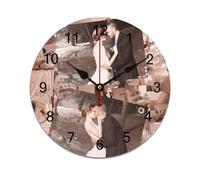 AFLJNYNN Jackson avery Silent sweep PVC wall clock with frameless minimalist style and lightweight construction, perfect for bedrooms, living rooms, or offices.