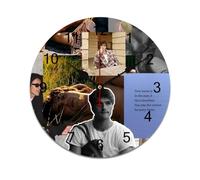 AFLJNYNN Jacob elordi Silent sweep PVC clock with minimalist design and lightweight frameless construction, great for bedrooms, classrooms, or living areas.