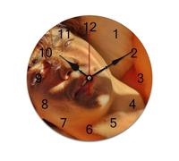 AFLJNYNN Jacob elordi Silent sweeping PVC clock with a sleek minimalist design, frameless construction, and eco-conscious materials perfect for any interior.