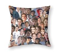 AFLJNYNN Jacob elordi Throw Pillow Covers Geometric Modern Faux Fur Layered Boho for Studio
