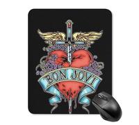 AFLJNYNN Jon Bon Jovi Hygienic Mouse Pad Quiet Durable Performance Quality Notebook Play Portable Mat Protective