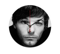 AFLJNYNN Louis tomlinson Lightweight minimalist PVC clock with silent sweeping mechanism and frameless build, perfect for bedrooms, dining rooms, or study areas.