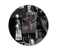 AFLJNYNN Louis tomlinson Minimalist PVC wall clock with silent sweeping seconds and frameless design, perfect for modern bedrooms, offices, or living spaces.