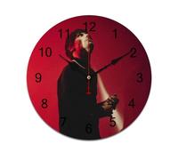 AFLJNYNN Louis tomlinson Silent sweeping PVC clock with a sleek minimalist design, frameless construction, and eco-conscious materials perfect for any interior.