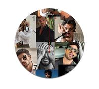 AFLJNYNN Michele morrone A frameless PVC wall clock with silent sweep function and minimalist aesthetics, perfect for modern bedrooms, dining rooms, or offices.