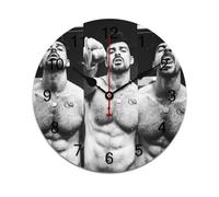 AFLJNYNN Michele morrone Minimalist PVC wall clock featuring whisper-quiet sweep seconds and frameless style, perfect for bedrooms, kitchens, or professional rooms.