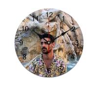 AFLJNYNN Michele morrone Modern minimalist PVC clock with whisper-quiet sweep seconds and frameless build, perfect for bedrooms, offices, or living rooms.