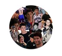 AFLJNYNN Nathan scott Eco-conscious PVC wall clock with whisper-quiet sweep seconds and minimalist frameless construction, suited for home, office, or classrooms.