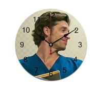 AFLJNYNN Patrick dempsey doctor Eco-conscious PVC wall clock combining quiet sweep seconds and frameless design, great for stylish home or professional office use.