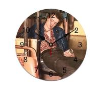 AFLJNYNN Sid Vicious Modern minimalist PVC wall clock with quiet operation, frameless style, and lightweight design perfect for multiple interior decoration uses.