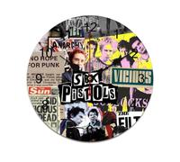 AFLJNYNN Sid Vicious PVC clock with silent sweeping second hand and minimalist frameless style, perfect for bedrooms, classrooms, or modern office settings.