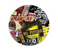 AFLJNYNN Sid Vicious Silent sweep PVC minimalist clock made of durable PVC with frameless style, perfect for bedrooms, kitchens, or office decoration.