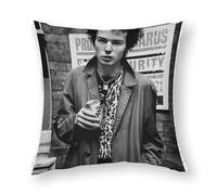 AFLJNYNN Sid Vicious Throw Pillow Covers Linen Pop Art Sophisticated Hidden Zipper Jungle for Reading Nook