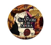 AFLJNYNN The phantom of the opera Frameless minimalist PVC clock with silent operation and durable build, ideal for bedrooms, classrooms, or modern office spaces.