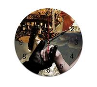 AFLJNYNN The phantom of the opera Lightweight and quiet PVC clock featuring minimalist frameless construction, ideal for bedrooms, kitchens, or professional environments.