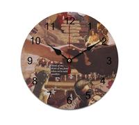 AFLJNYNN The phantom of the opera Lightweight and silent PVC clock with minimalist design and frameless construction, suitable for bedrooms, living rooms, or study spaces.