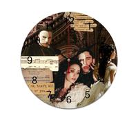 AFLJNYNN The phantom of the opera Lightweight and silent PVC wall clock featuring minimalist design and frameless construction, suitable for bedrooms, dining rooms, or study spaces.