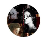AFLJNYNN The phantom of the opera Minimalist PVC wall clock with silent sweeping seconds and frameless design, perfect for modern bedrooms, offices, or living spaces.