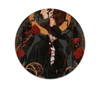 AFLJNYNN The phantom of the opera Silent sweep PVC clock made from durable PVC with clean minimalist style and frameless design, great for bedrooms or office walls.