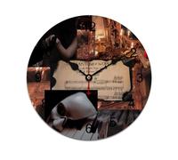 AFLJNYNN The phantom of the opera Silent sweep PVC minimalist clock with lightweight build and frameless design, great for bedrooms, dining rooms, or study spaces.