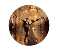 AFLJNYNN The phantom of the opera Silent sweeping PVC clock with minimalist design and frameless construction, great for bedrooms, living rooms, or office spaces.