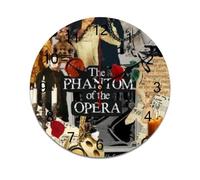 AFLJNYNN The phantom of the opera This frameless PVC wall clock features a silent sweeping second hand and minimalist design, ideal for bedrooms and office spaces.