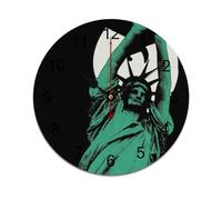 AFLJNYNN Vintage hip hop Designed with eco-conscious PVC, this frameless wall clock offers a silent operation and minimalist style suitable for diverse interior spaces.