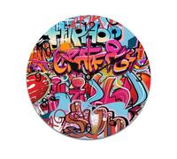 AFLJNYNN Vintage hip hop Modern minimalist clock with durable PVC material, silent sweeping second hand, and frameless build suitable for living or work spaces.