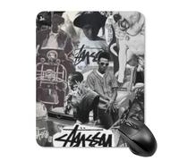 AFLJNYNN Vintage hip hop Players Portable Notebook Simple Mouse Texture Stable Mouse Pad Durable Work Lightweight