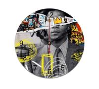 AFLJNYNN Vintage hip hop This frameless minimalist clock combines PVC construction and silent operation, making it a perfect addition to any home or office.